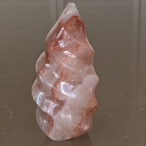 Beautiful Fire Quartz Polished Crystal Flame 6” 815g